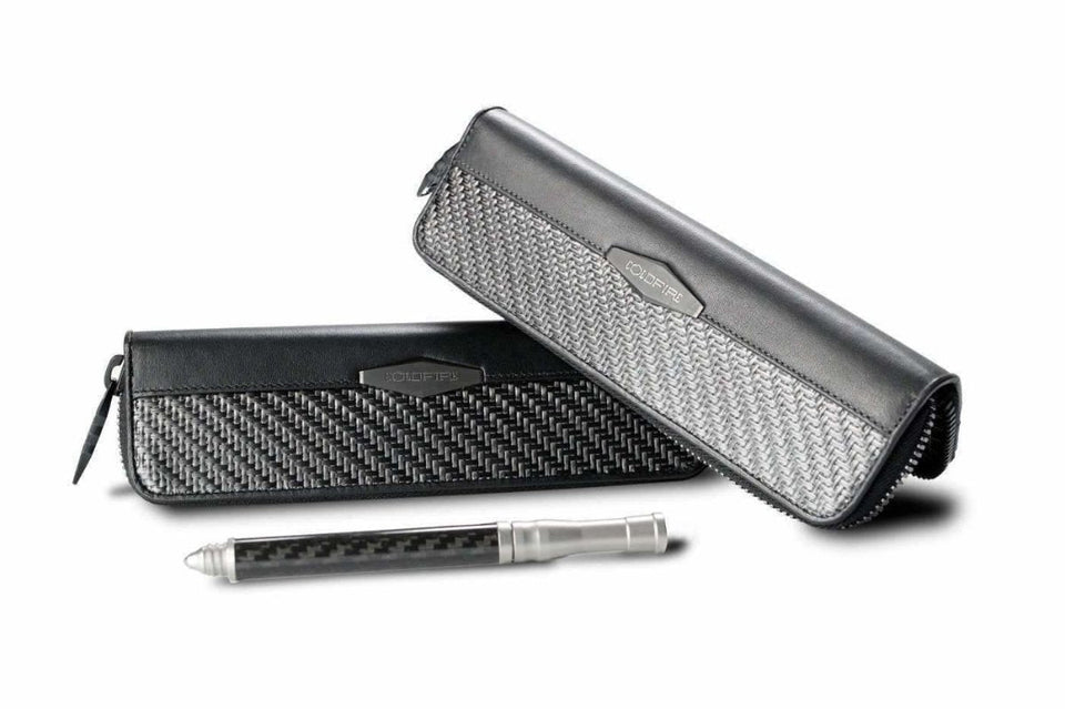 Carbon Fiber Pen Case with 2 holders - COLDFIRE