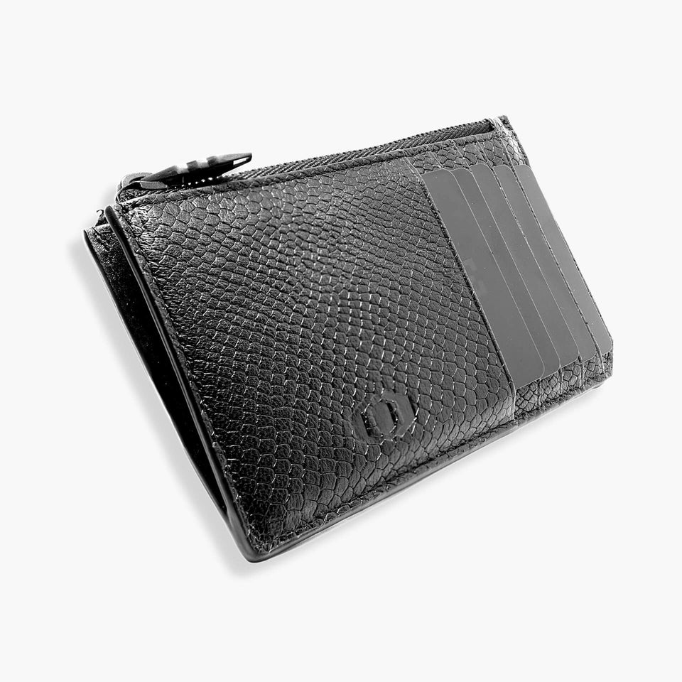 Snake Eye - Slim Leather Card Holder 10cc with Zip