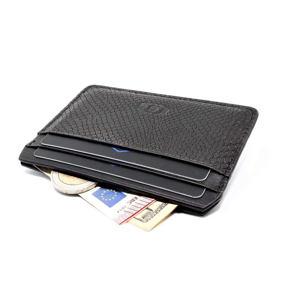 Snake Eye - Slim Leather Card Holder 10cc with Zip