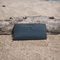 TE - Accordion Zip Around RFID Wallet for Women (Blue) - COLDFIRE
