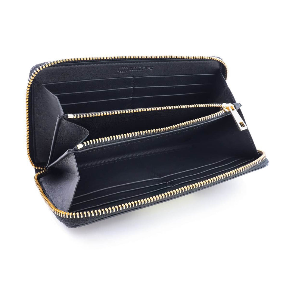 TE - Accordion Zip Around RFID Wallet for Women (Gold) - COLDFIRE